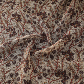 Pedana Hand Block Print Natural Dyed Kota Doria Cotton Kalamkari Fabric 10