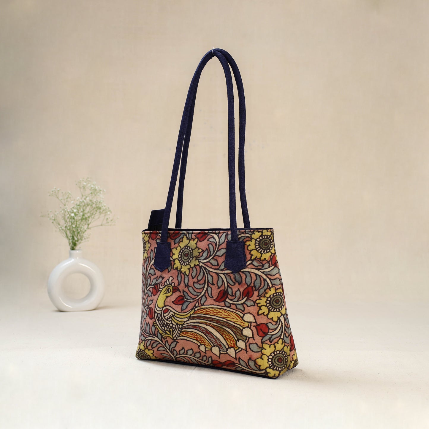 Multicolor - Srikalahasti Kalamkari Handpainted Shoulder Bag 35