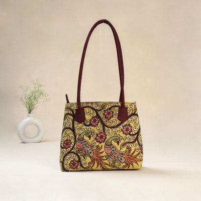 Multicolor - Srikalahasti Kalamkari Handpainted Shoulder Bag 28