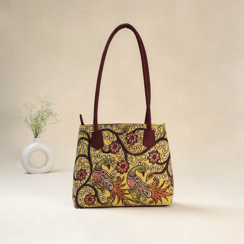 Multicolor - Srikalahasti Kalamkari Handpainted Shoulder Bag 28