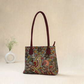 Multicolor - Srikalahasti Kalamkari Handpainted Shoulder Bag 32