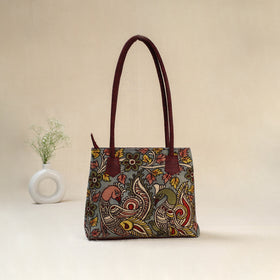Multicolor - Srikalahasti Kalamkari Handpainted Shoulder Bag 32