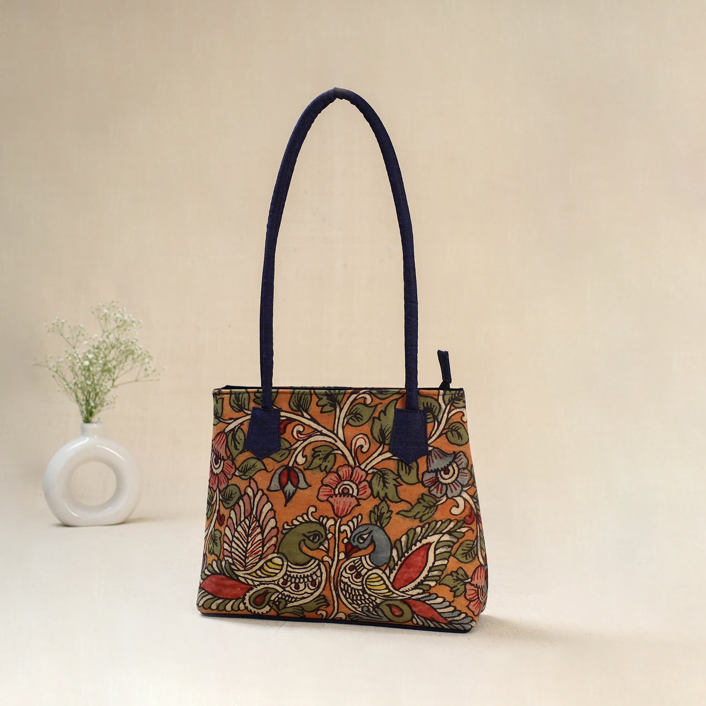 Multicolor - Srikalahasti Kalamkari Handpainted Shoulder Bag 33