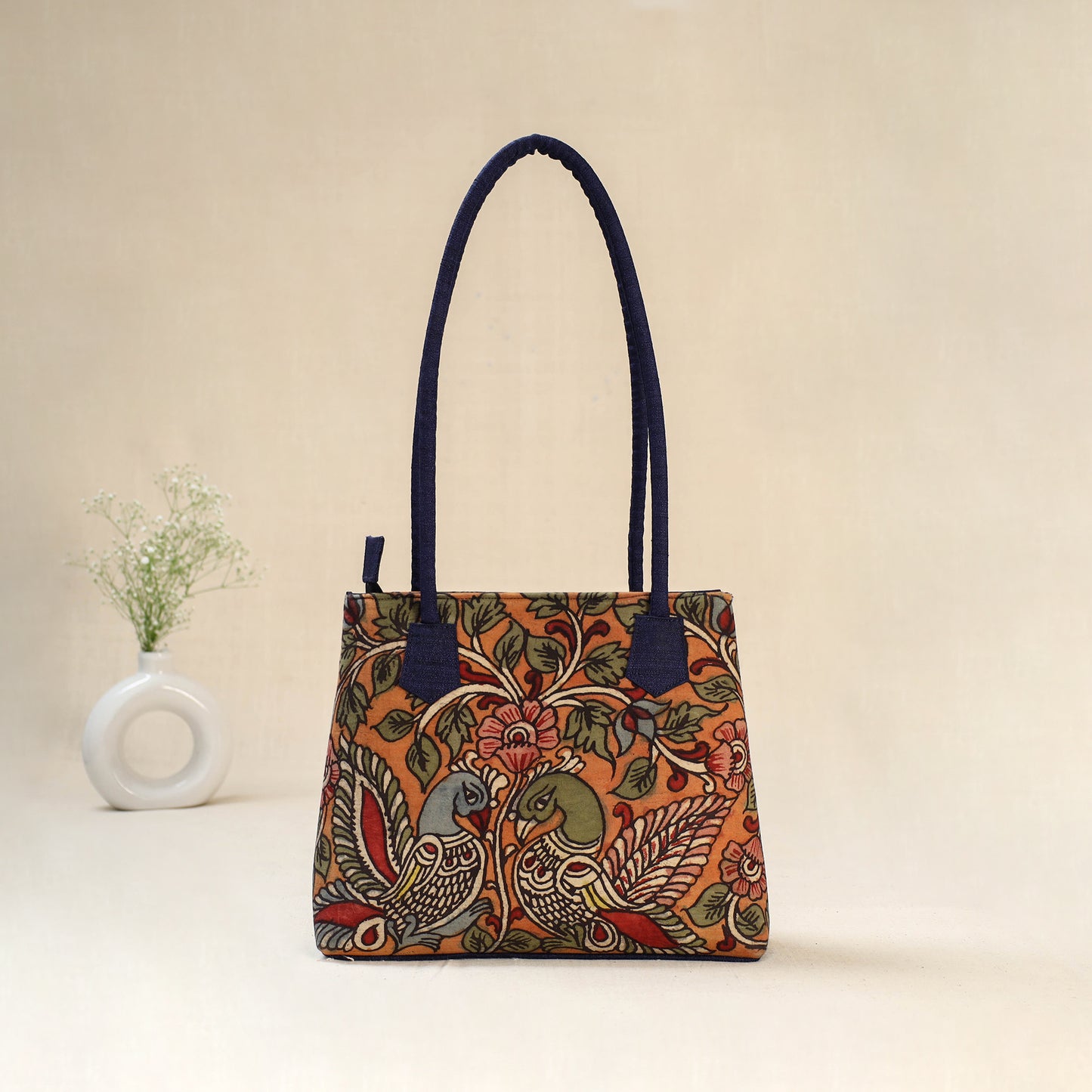 Multicolor - Srikalahasti Kalamkari Handpainted Shoulder Bag 33