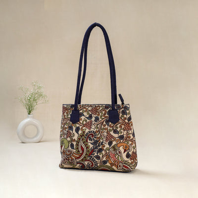 Multicolor - Srikalahasti Kalamkari Handpainted Shoulder Bag 34