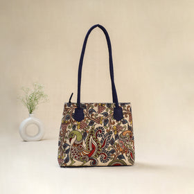 Multicolor - Srikalahasti Kalamkari Handpainted Shoulder Bag 34