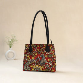 Multicolor - Srikalahasti Kalamkari Handpainted Shoulder Bag 37