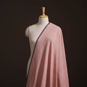 Pink - Handspun Handloom Natural Dyed Cotton Srikakulam Jamdani Fabric 09