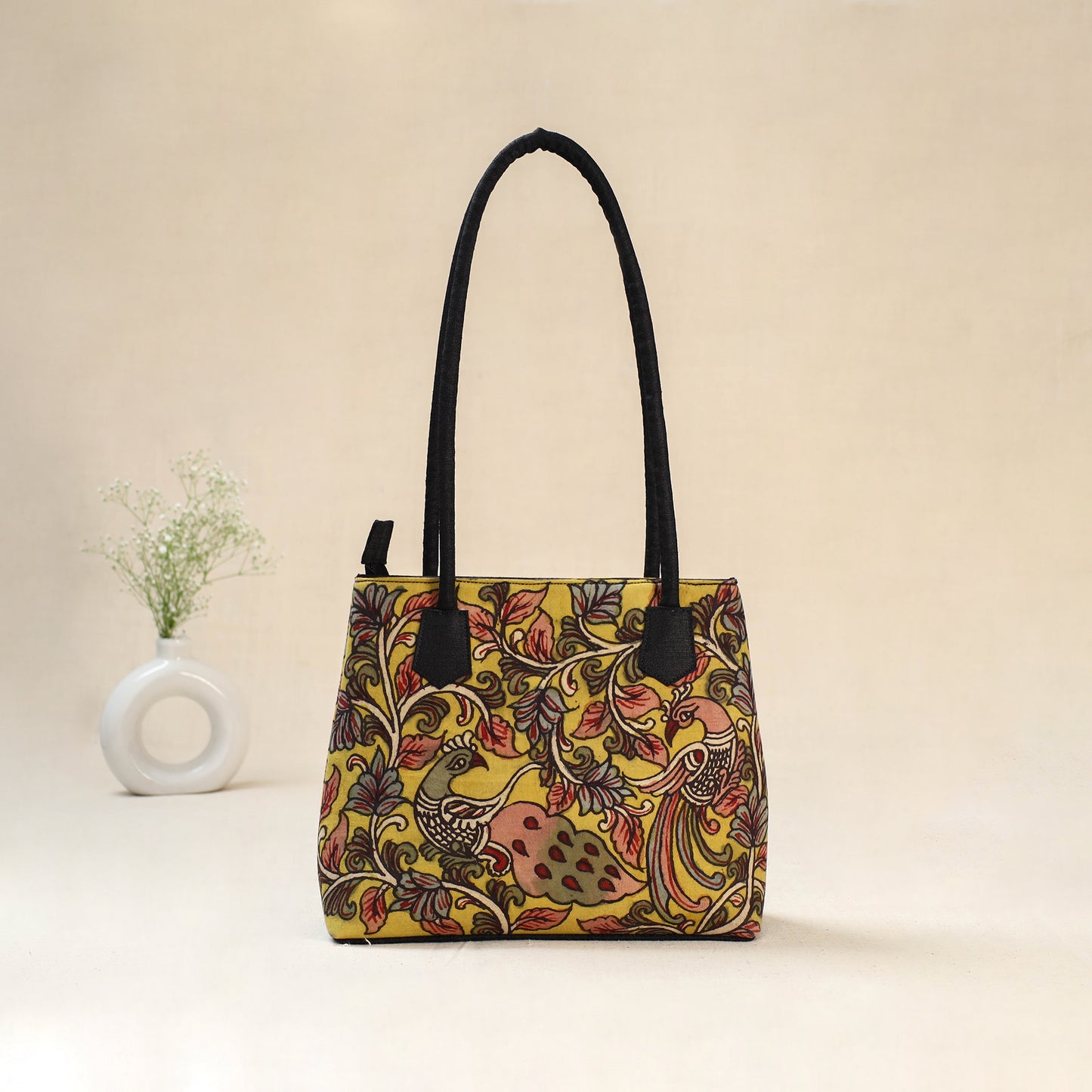 Multicolor - Srikalahasti Kalamkari Handpainted Shoulder Bag 38