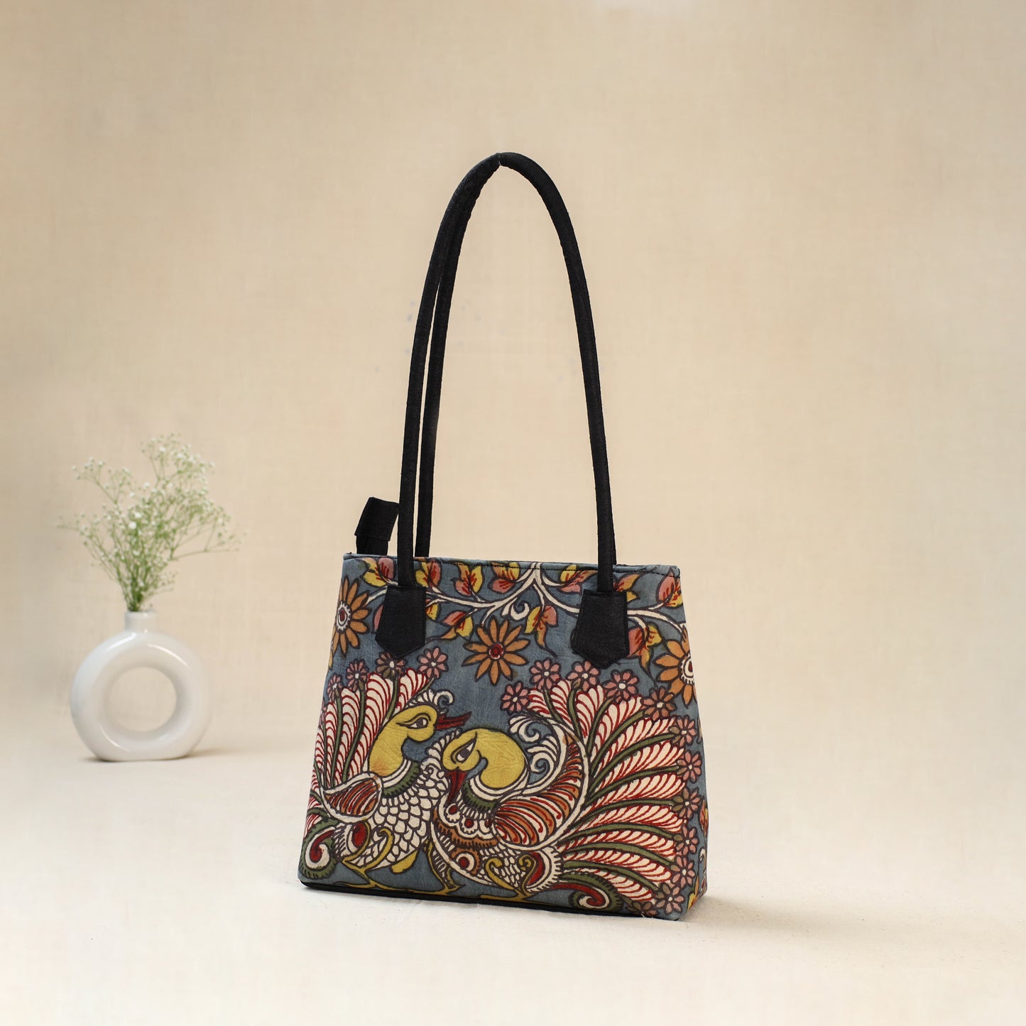 Multicolor - Srikalahasti Kalamkari Handpainted Shoulder Bag 39