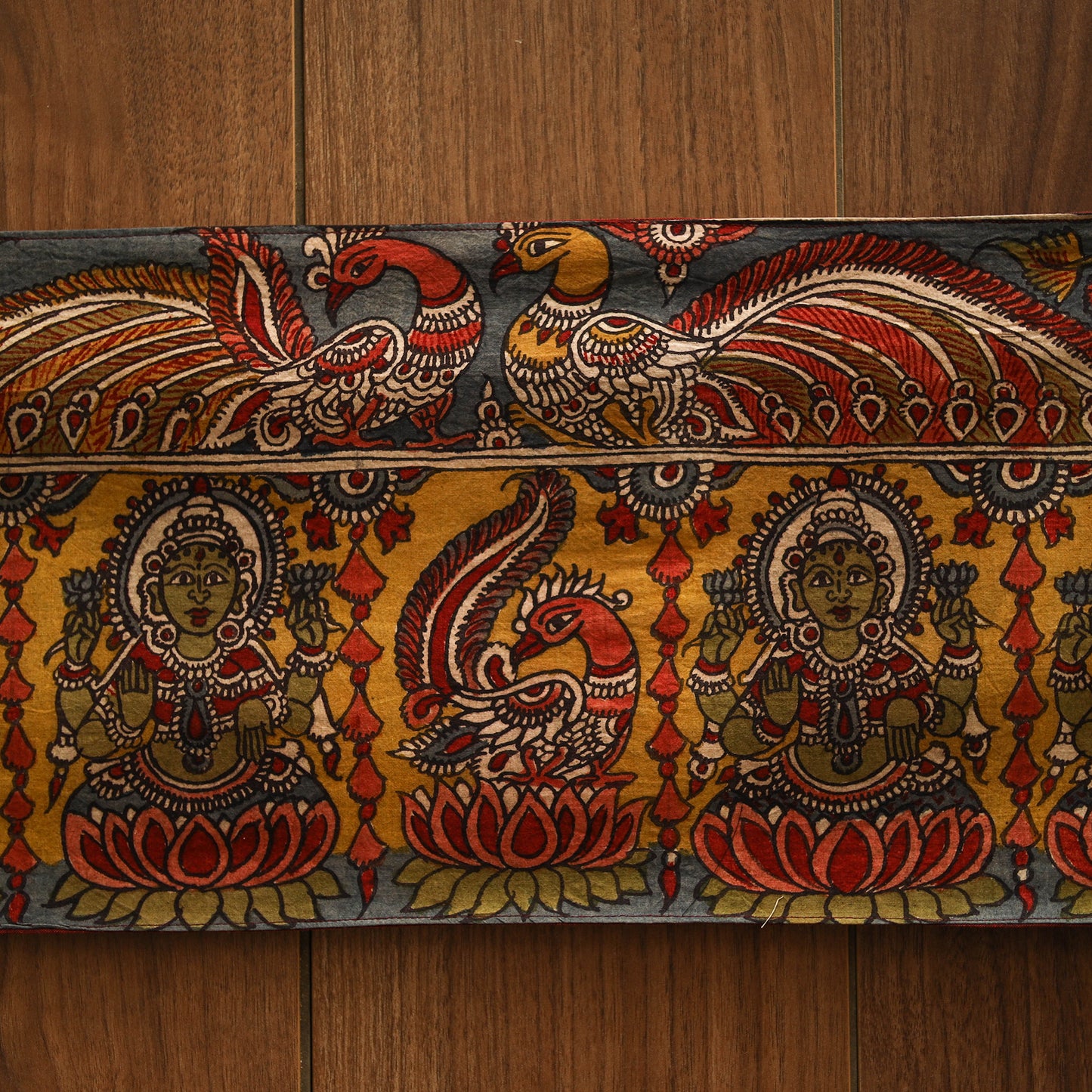 Handpainted kalamkari ashtalakshmi toran (11 x 55 in) 02