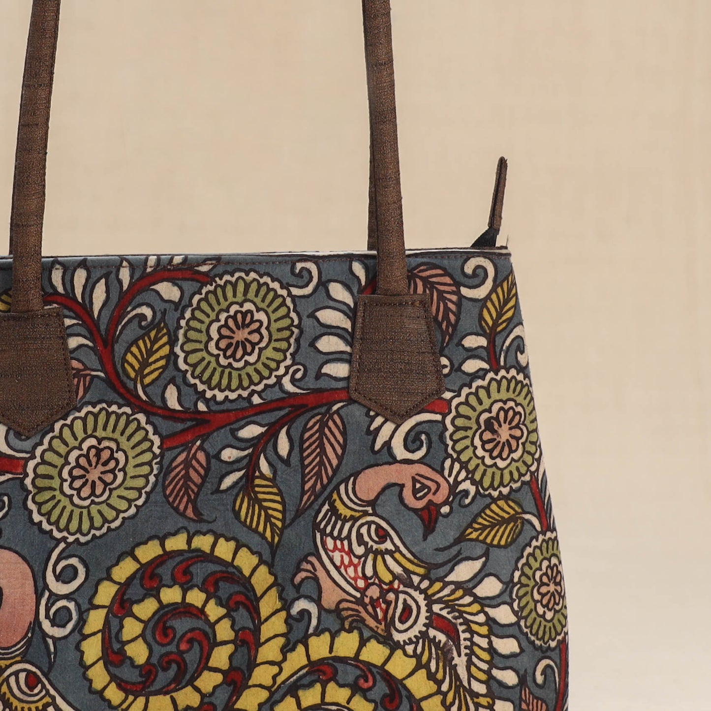 Multicolor - Srikalahasti Kalamkari Handpainted Shoulder Bag 41