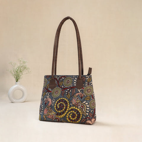 Multicolor - Srikalahasti Kalamkari Handpainted Shoulder Bag 41