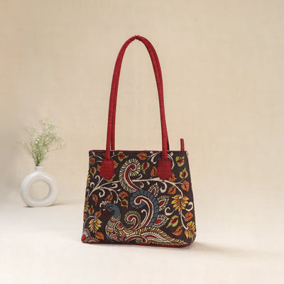 Multicolor - Srikalahasti Kalamkari Handpainted Shoulder Bag 43