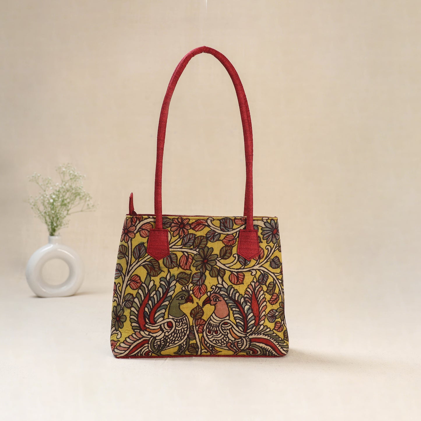 Multicolor - Srikalahasti Kalamkari Handpainted Shoulder Bag 44