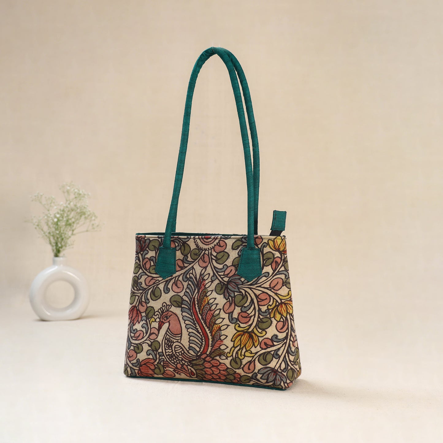 Multicolor - Srikalahasti Kalamkari Handpainted Shoulder Bag 45
