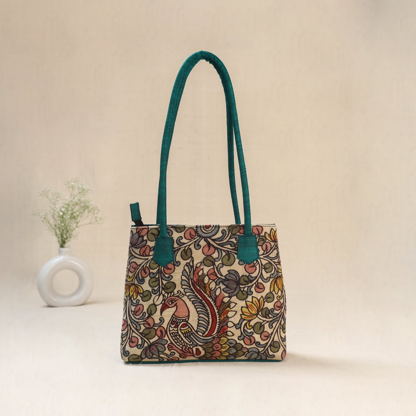 Multicolor - Srikalahasti Kalamkari Handpainted Shoulder Bag 45