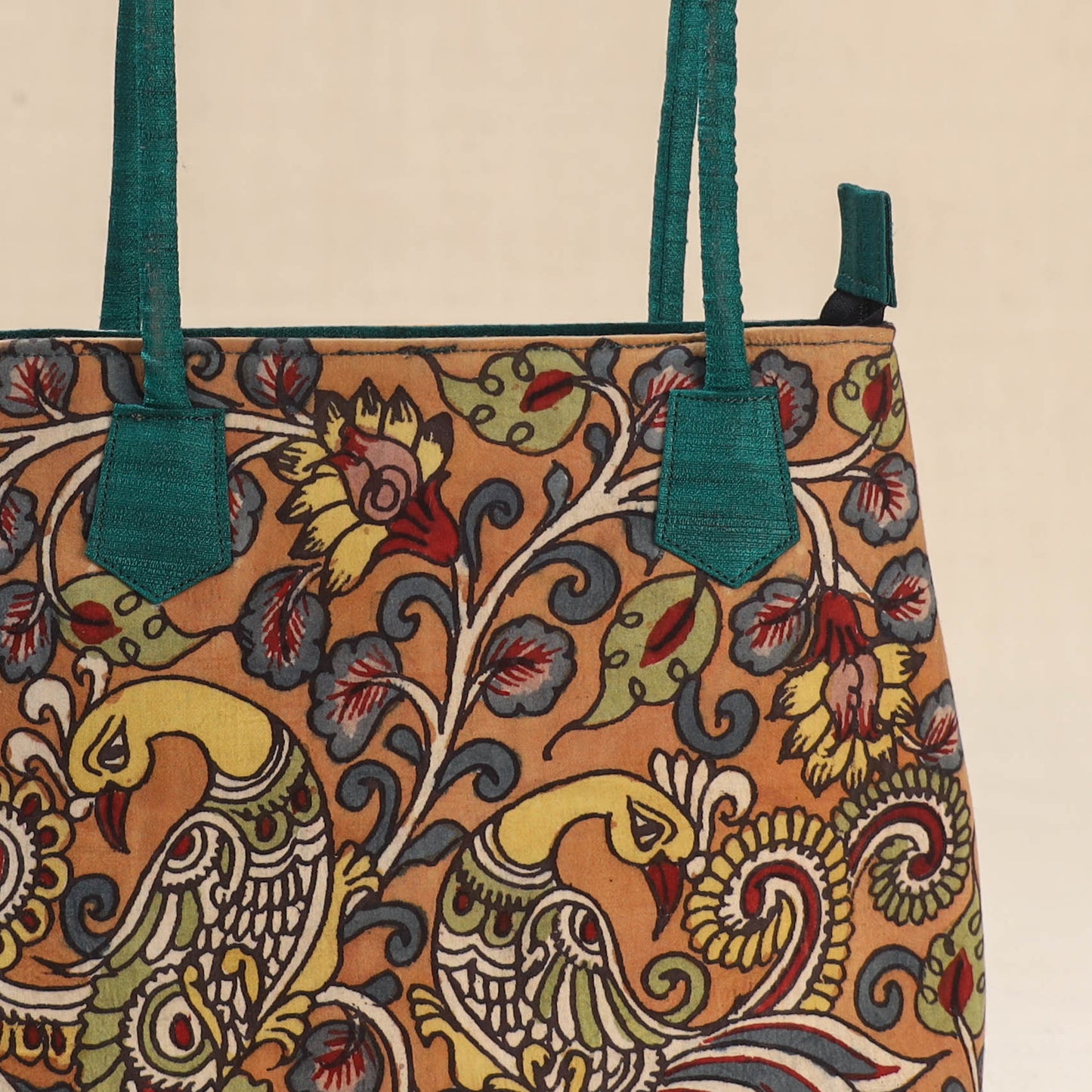 Multicolor - Srikalahasti Kalamkari Handpainted Shoulder Bag 47