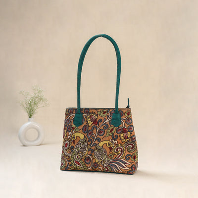 Multicolor - Srikalahasti Kalamkari Handpainted Shoulder Bag 47