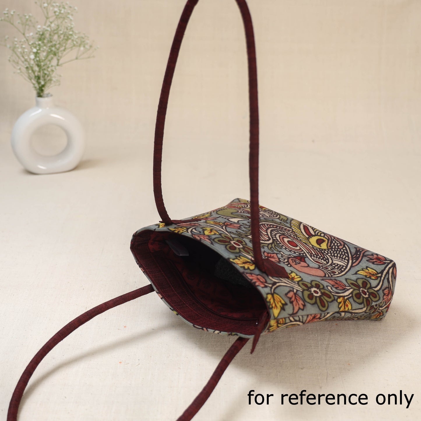 Multicolor - Srikalahasti Kalamkari Handpainted Shoulder Bag 44