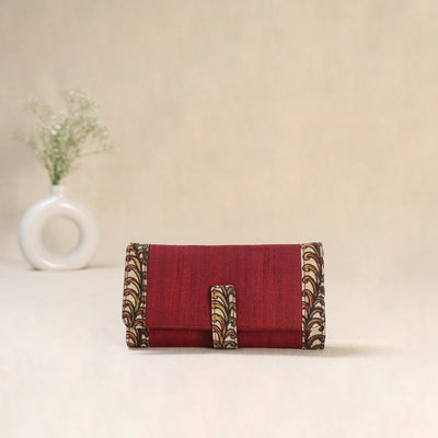 Red - Srikalahasti Kalamkari Handpainted Clutch / Wallet 68