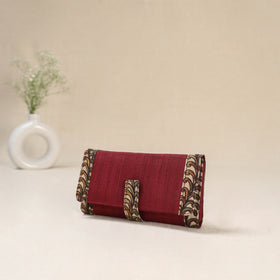 Red - Srikalahasti Kalamkari Handpainted Clutch / Wallet 68