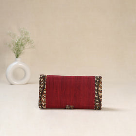 Red - Srikalahasti Kalamkari Handpainted Clutch / Wallet 68