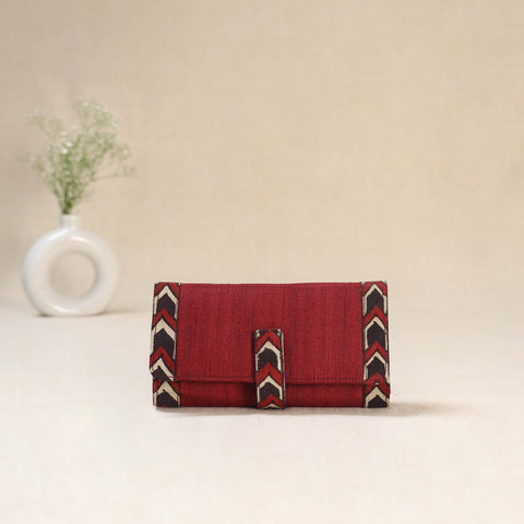 Red - Srikalahasti Kalamkari Handpainted Clutch / Wallet 69