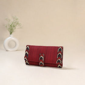 Red - Srikalahasti Kalamkari Handpainted Clutch / Wallet 69