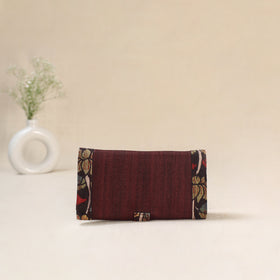 Maroon - Srikalahasti Kalamkari Handpainted Clutch / Wallet 70