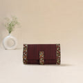 Maroon - Srikalahasti Kalamkari Handpainted Clutch / Wallet 71