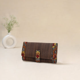 Brown - Srikalahasti Kalamkari Handpainted Clutch / Wallet 72
