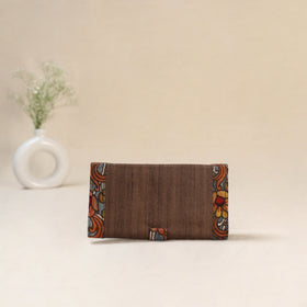 Brown - Srikalahasti Kalamkari Handpainted Clutch / Wallet 72