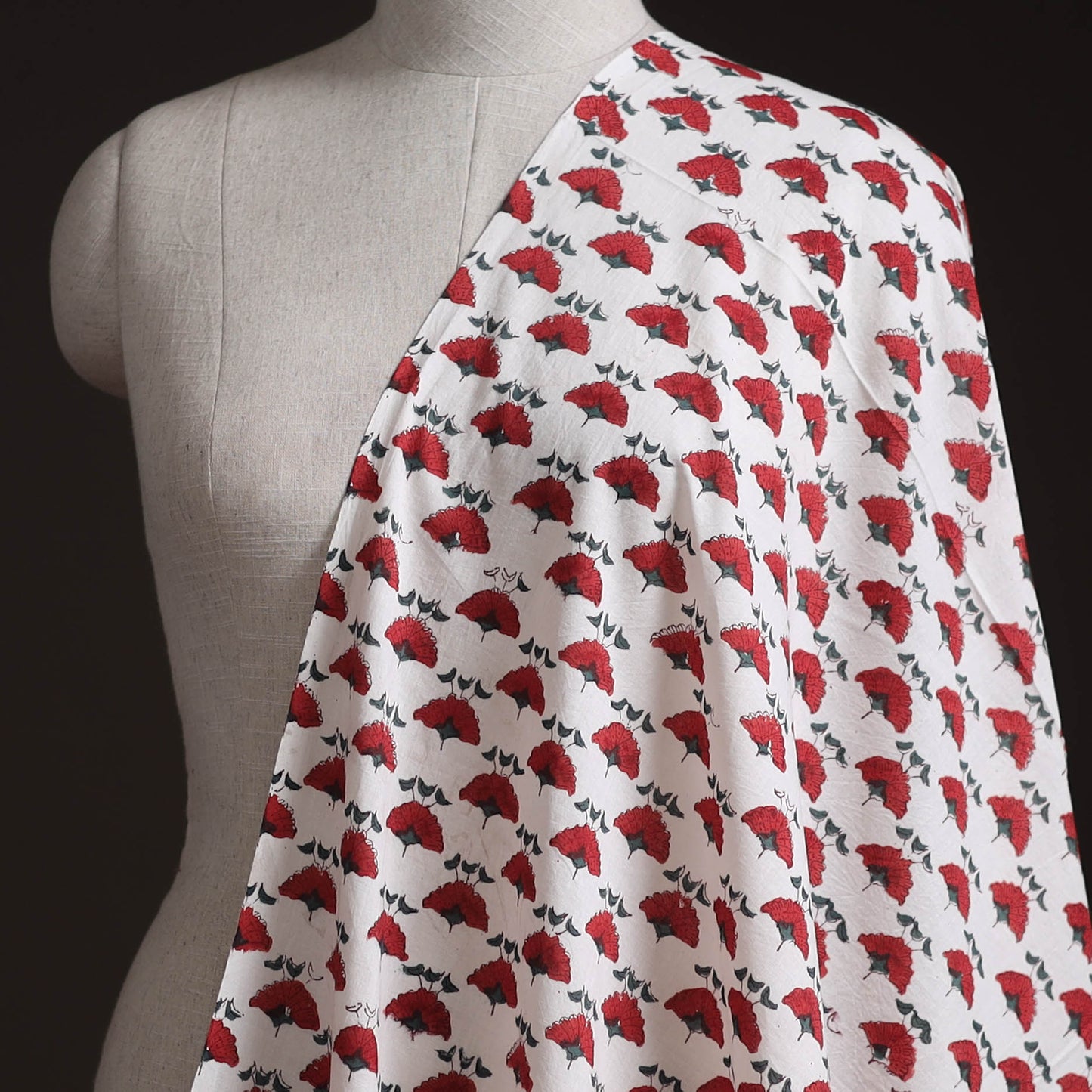 Sanganeri Hand Block Print Cotton Fabric 01