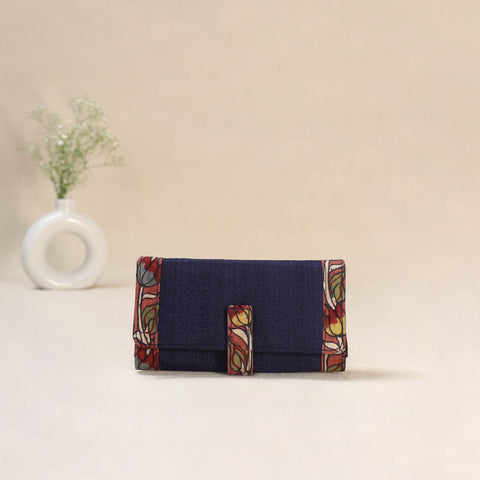 Blue - Srikalahasti Kalamkari Handpainted Clutch / Wallet 76