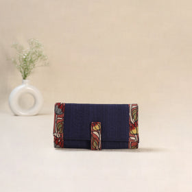 Blue - Srikalahasti Kalamkari Handpainted Clutch / Wallet 76