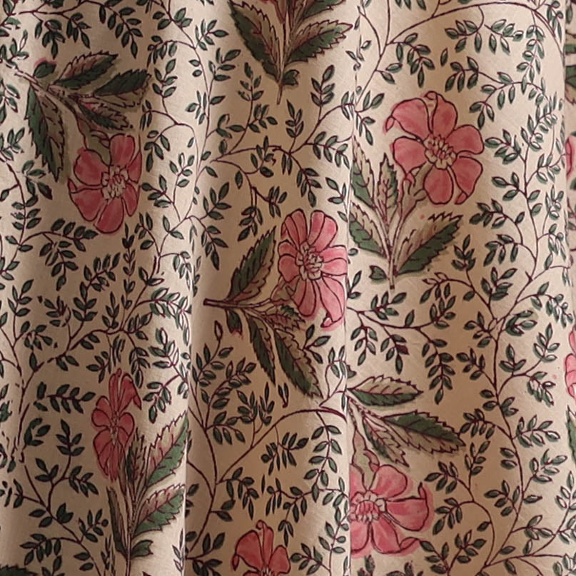 Sanganeri Hand Block Print Cotton Fabric 02