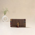 Brown - Srikalahasti Kalamkari Handpainted Clutch / Wallet 77