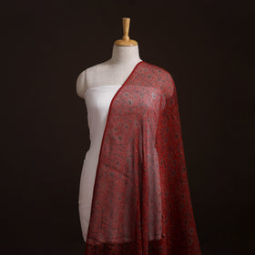 Natural Dyed Ajrakh Hand Block Print Kota Doria Cotton Fabric 08