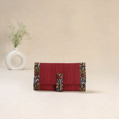 Red - Srikalahasti Kalamkari Handpainted Clutch / Wallet 78
