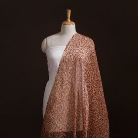Natural Dyed Ajrakh Hand Block Print Kota Doria Cotton Fabric 09