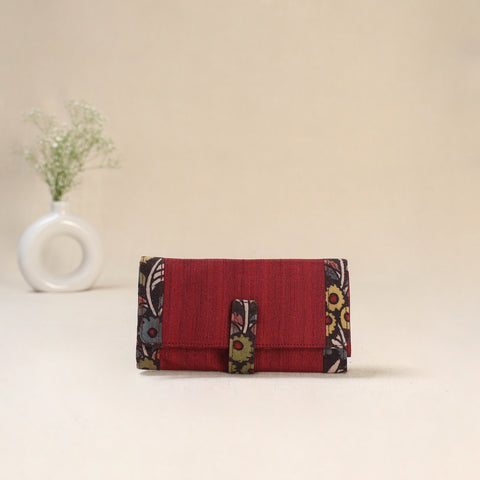 Red - Srikalahasti Kalamkari Handpainted Clutch / Wallet 80