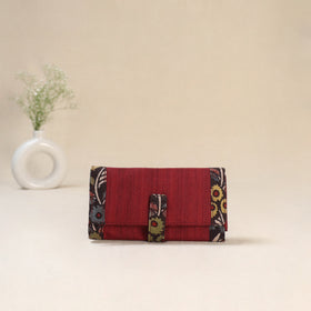 Red - Srikalahasti Kalamkari Handpainted Clutch / Wallet 80