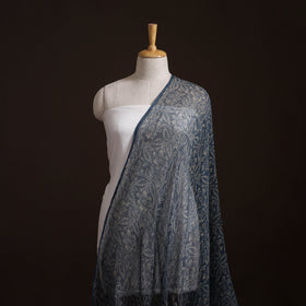 Natural Dyed Ajrakh Hand Block Print Kota Doria Cotton Fabric 15