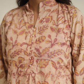 Brown - natural dyed cotton bagru dabu co-ord set 07