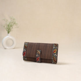 Brown - Srikalahasti Kalamkari Handpainted Clutch / Wallet 81