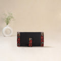 Black - Srikalahasti Kalamkari Handpainted Clutch / Wallet 83