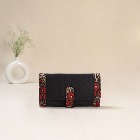 Black - Srikalahasti Kalamkari Handpainted Clutch / Wallet 83