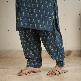 Blue - natural dyed cotton bagru dabu co-ord set 10
