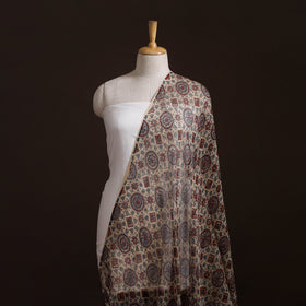 Natural Dyed Ajrakh Hand Block Print Kota Doria Cotton Fabric 24